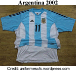 argentian 2002 adidas shirt