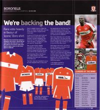 Middlesbrough v Liverpool Programme featuring HFK images 12-01-2008