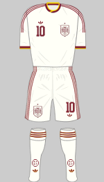spain 2026 2nd white shorts